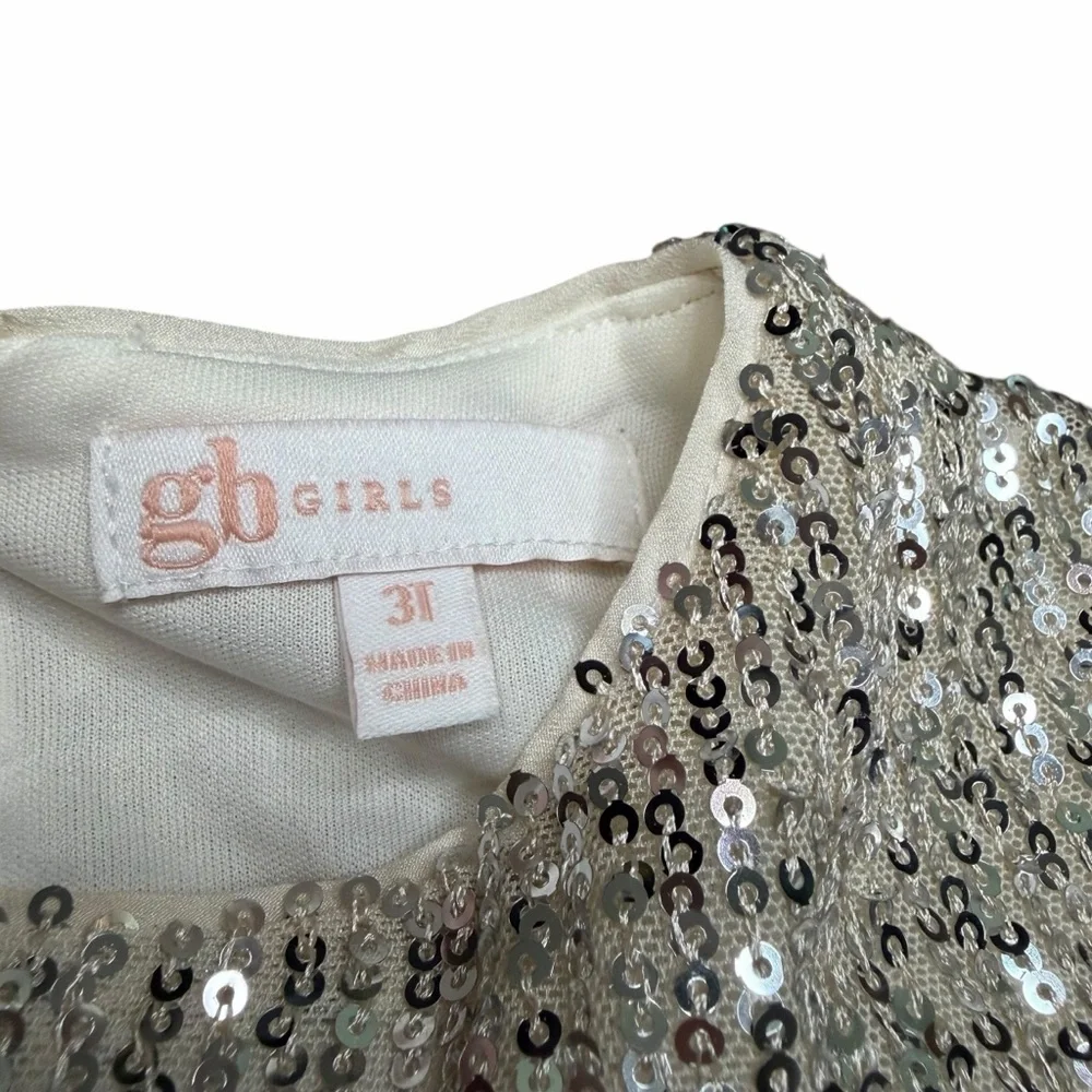 GB Girls Little Girls Metallic Sequin‎ Sparkle Party Dress | Size 3T